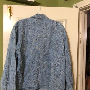 Chico’s fancy denim jacket